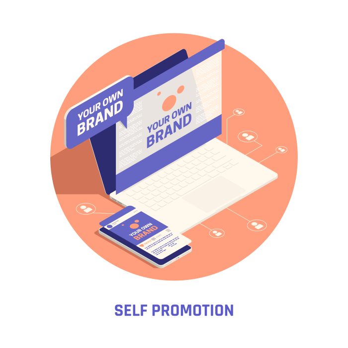 Self Branding Promotion Circular Composition